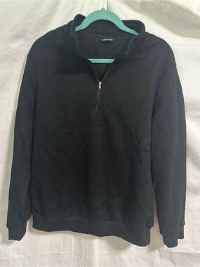 Women's Black Half-Zip Pullover Sweater